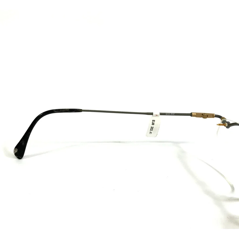 Vintage MGM Eyeglasses Frames G12 F17 Gunmetal Rimless Modern MCM 52-16-135